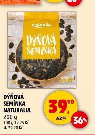 DÝŇOVÁ SEMÍNKA NATURALIA 200 g