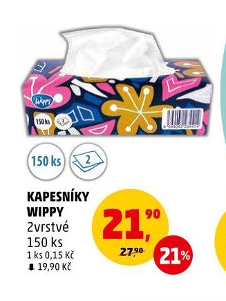 KAPESNÍKY WIPPY 2vrstvé 150 ks