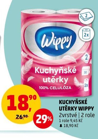 KUCHYŇSKÉ UTĚRKY WIPPY 2vrstvé 2 role