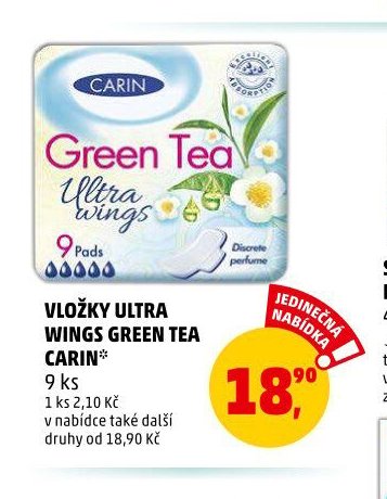 VLOŽKY ULTRA WINGS GREEN TEA CARIN