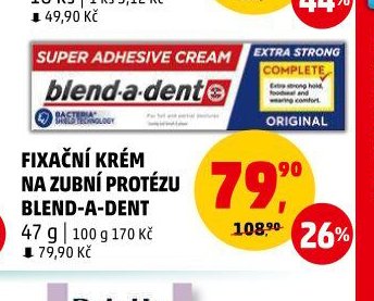 FIXAČNÍ KRÉM NA ZUBNÍ PROTÉZU BLEND-A-DENT
