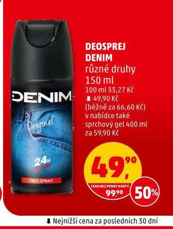 DEOSPREJ DENIM různé druhy 150 ml