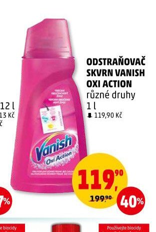 Odstraňovač skvrn Vanish Oxi Action