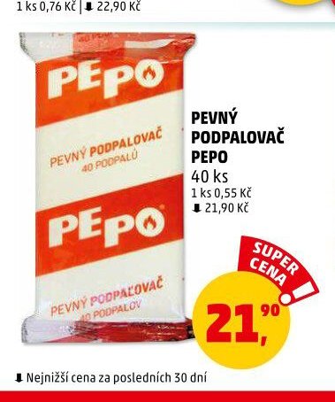 Pevný podpalovač Pepo