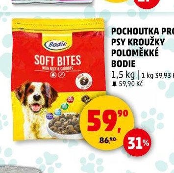 POCHOUTKA PRO PSY KROUŽKY POLOMĚKKÉ BODIE