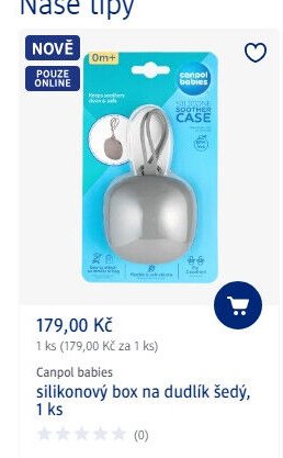 Canpol babies silikonový box na dudlík šedý, 1 ks
