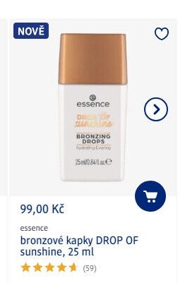 essence bronzové kapky DROP OF sunshine, 25 ml