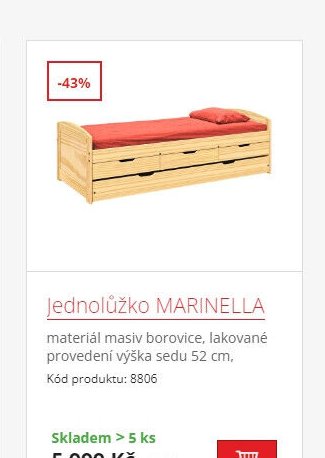 Jednolůžko MARINELLA