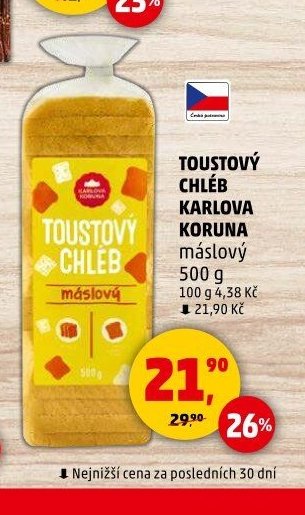 TOUSTOVÝ CHLÉB KARLOVA KORUNA