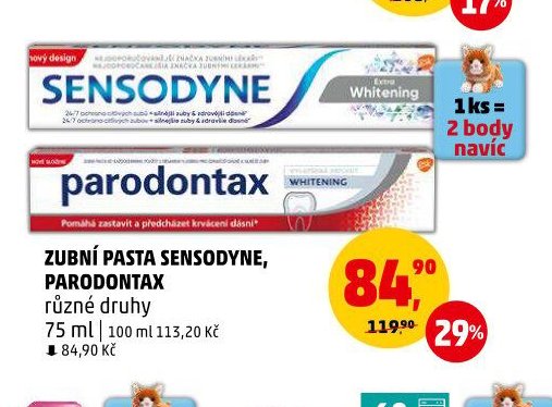 ZUBNÍ PASTA SENSODYNE, PARODONTAX různé druhy