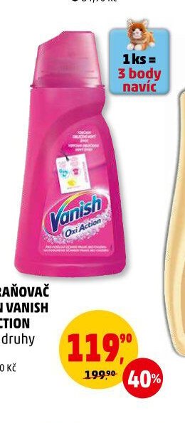 ODSTRAŇOVAČ SKVRN VANISH OXI ACTION různé druhy