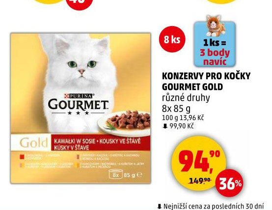 KONZERVY PRO KOČKY GOURMET GOLD různé druhy
