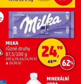 Milka různé druhy