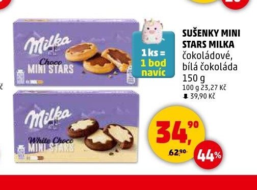 SUŠENKY MINI STARS MILKA