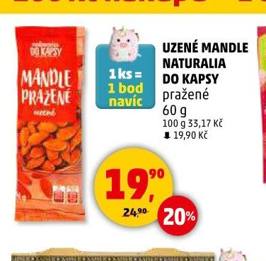 Uzené mandle Naturalia do kapsy