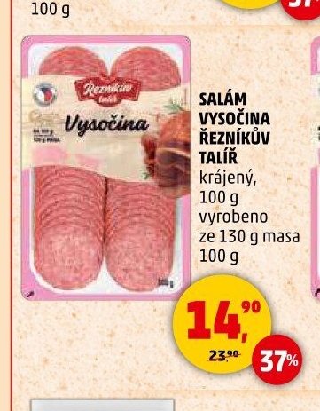 Salám Vysočina Řezníkův talíř 100 g