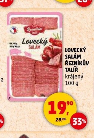 Lovecký salám Řezníkův talíř 100 g