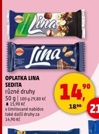 OPLATKA LINA SEDITA různé druhy