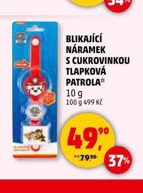 BLIKAJÍCÍ NÁRAMEK S CUKROVINKOU TLAPKOVÁ PATROLA
