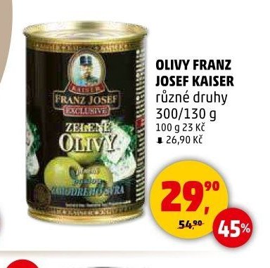 OLIVY FRANZ JOSEF KAISER různé druhy