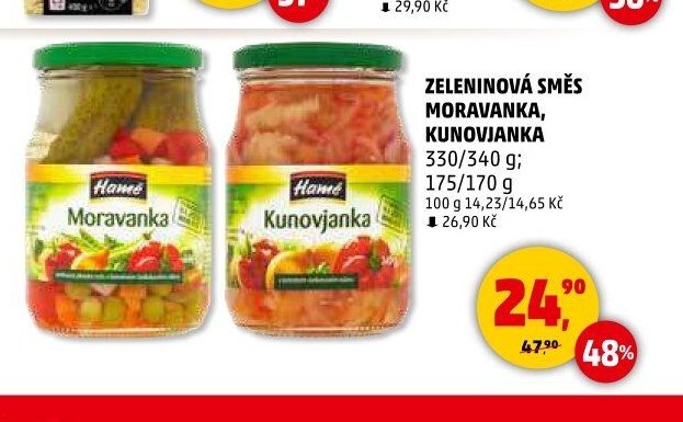 ZELENINOVÁ SMĚS MORAVANKA, KUNOVJANKA