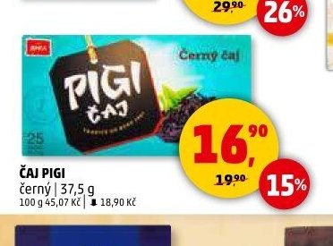 ČAJ PIGI černý | 37,5 g