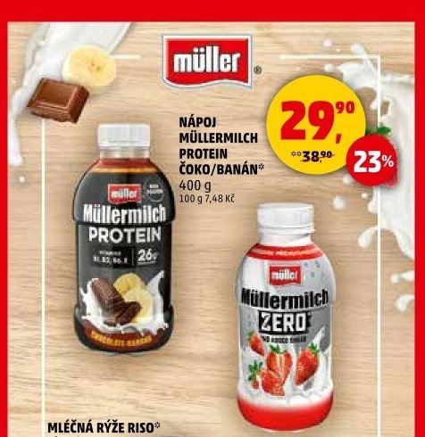 NÁPOJ MÜLLERMILCH PROTEIN ČOKO/BANÁN
