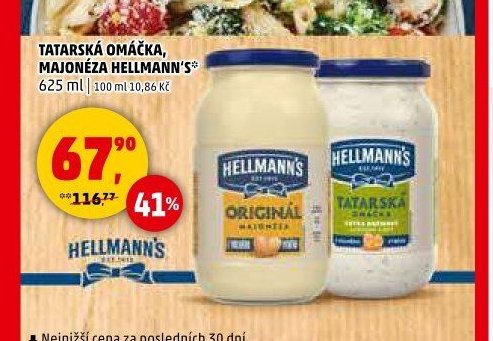 TATARSKÁ OMÁČKA, MAJONÉZA HELLMANN'S
