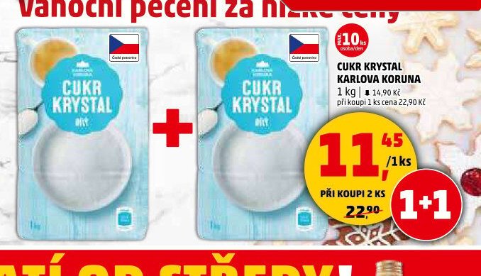 Cukr krystal Karlova Koruna 1 kg