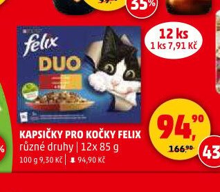 Kapsičky pro kočky Felix 12x 85 g