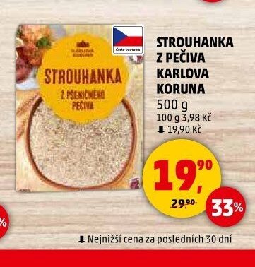 STROUHANKA Z PEČIVA KARLOVA KORUNA