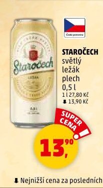 STAROČECH světlý ležák plech