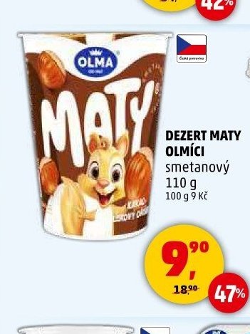 Dezert Maty Olmíci smetanový 110 g