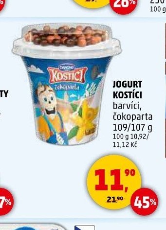 Jogurt Kostíci barvící, čokoparta 109/107 g
