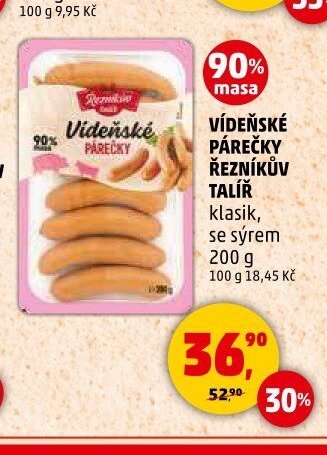 VÍDEŇSKÉ PÁREČKY ŘEZNÍKŮV TALÍŘ