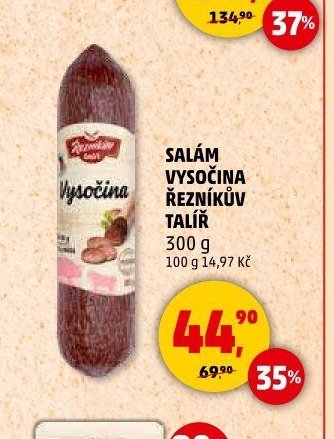 Salám Vysočina Řezníkův talíř