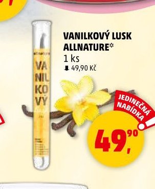 Vanilkový lusk Allnature