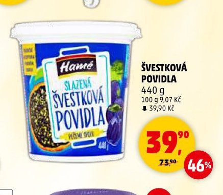 Švestková povidla Hamé