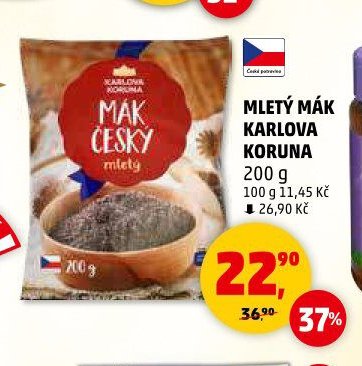 Mletý mák Karlova Koruna