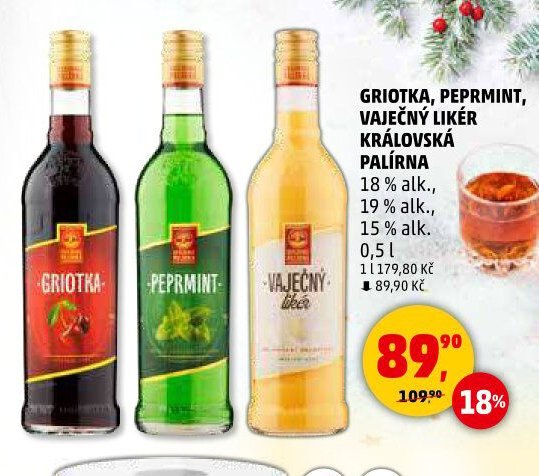 Griotka, Peprmint, Vaječný likér Královská palírna
