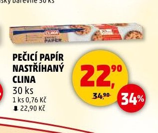 Pečicí papír nastříhaný Clina