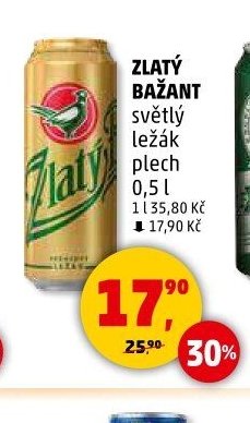 ZLATÝ BAŽANT světlý ležák plech
