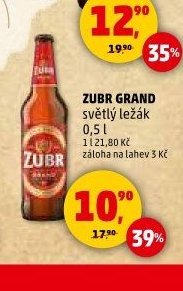 ZUBR GRAND světlý ležák