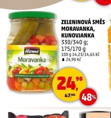 ZELENINOVÁ SMĚS MORAVANKA, KUNOVJANKA