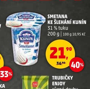 SMETANA KE ŠLEHÁNÍ KUNÍN