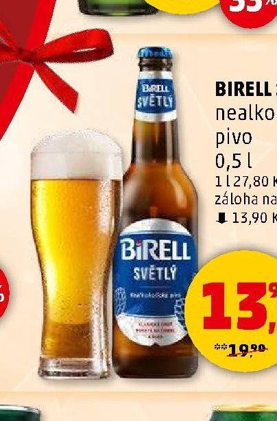 Birell světlý nealkoholické pivo 0,5 l