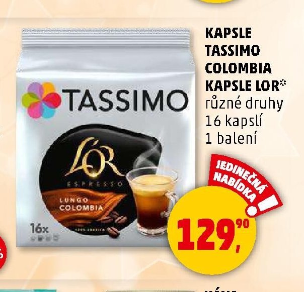 KAPSLE TASSIMO COLOMBIA KAPSLE LOR
