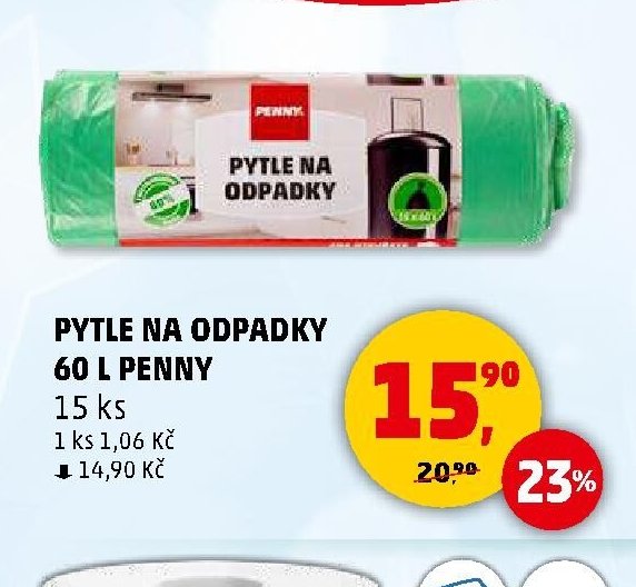 Pytle na odpadky 60 l Penny