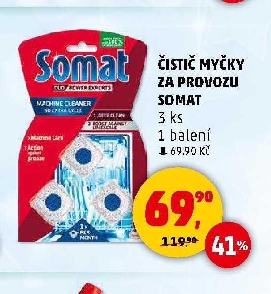 Čistič myčky za provozu Somat