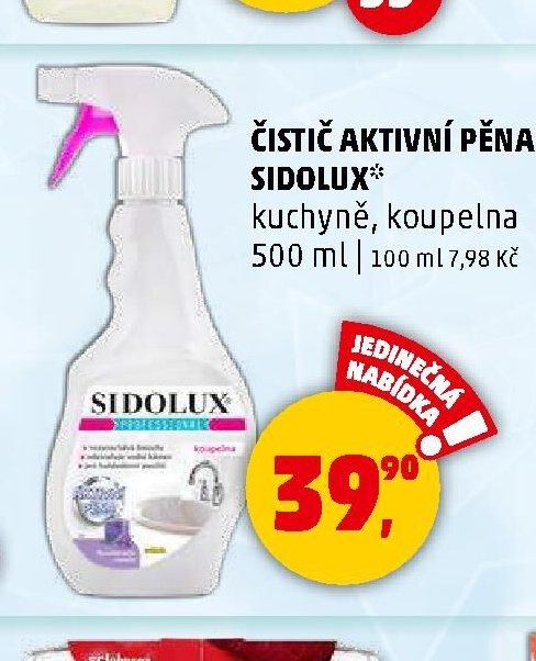 Čistič aktivní pěna Sidolux